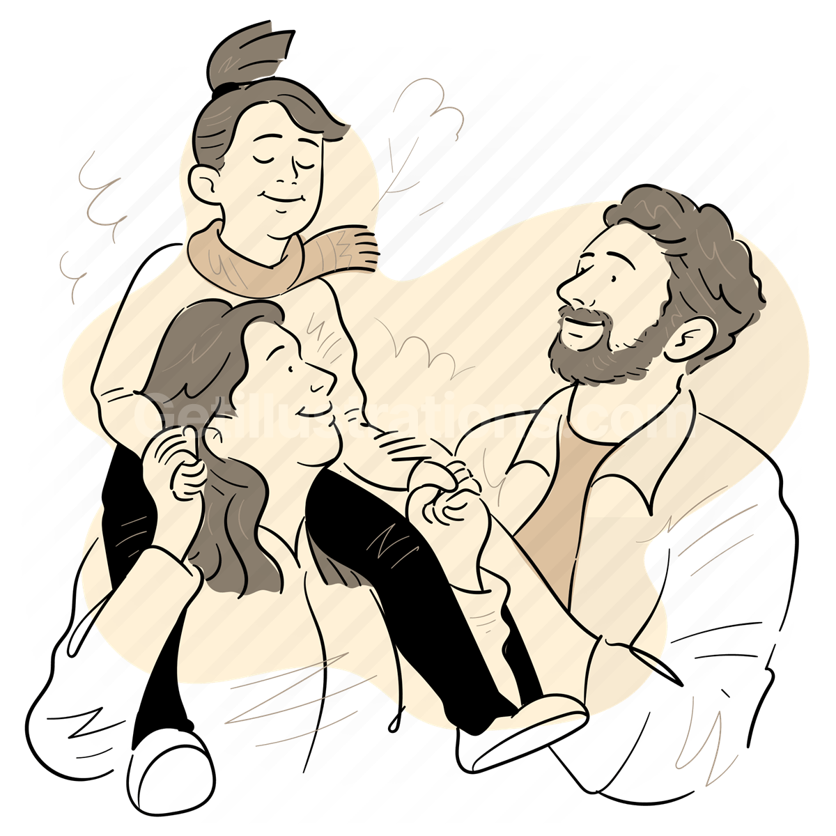 Family and Children illustration preview image